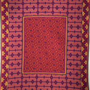 Traditional Design of the Ancestors with Mariposa Butterfly Border