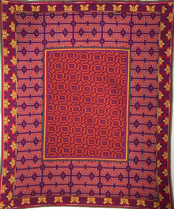 Traditional Design of the Ancestors with Mariposa Butterfly Border