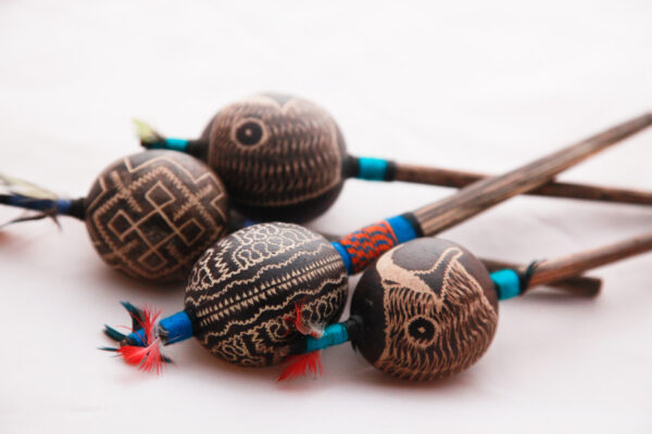 Shipibo Gourd Rattles - Large