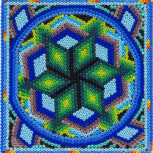 Estrella Verde – Wixarika Bead Tile