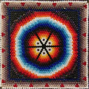 Peyote Rainbow – Wixarika Bead Tile
