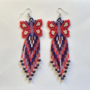 Wixarika Huichol Mariposa Butterfly Earrings