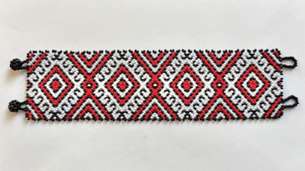 Wixarika Huichol Red Peyote Bracelet (1)