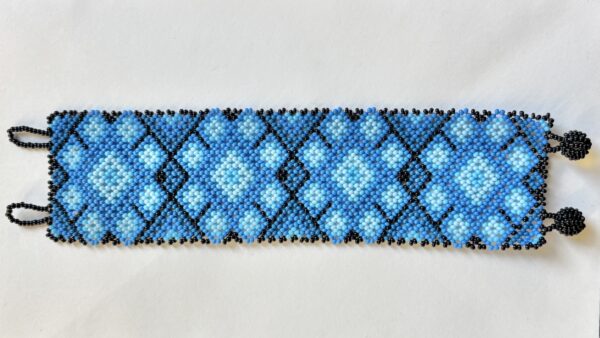Wixarika Huichol Blue Peyote Bracelet