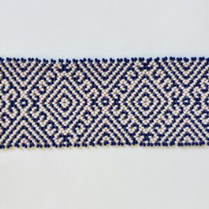 Wixarika Huichol Blue & White Beaded Bracelet