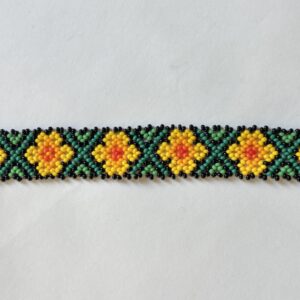 Wixarika Huichol Yellow Flowers Bracelet