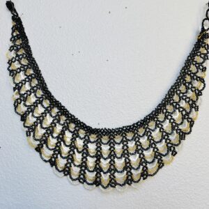 Wixarika Huichol Black & Gold Necklace