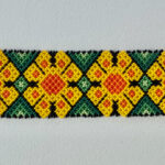 Wixarika Huichol Bracelet Yellow Flowers