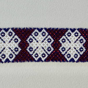 Wixarika Huichol Bracelet White Flowers
