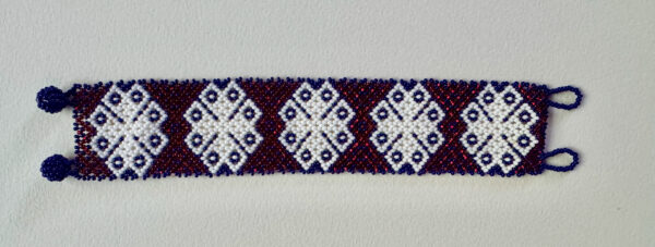Wixarika Huichol Bracelet White Flowers